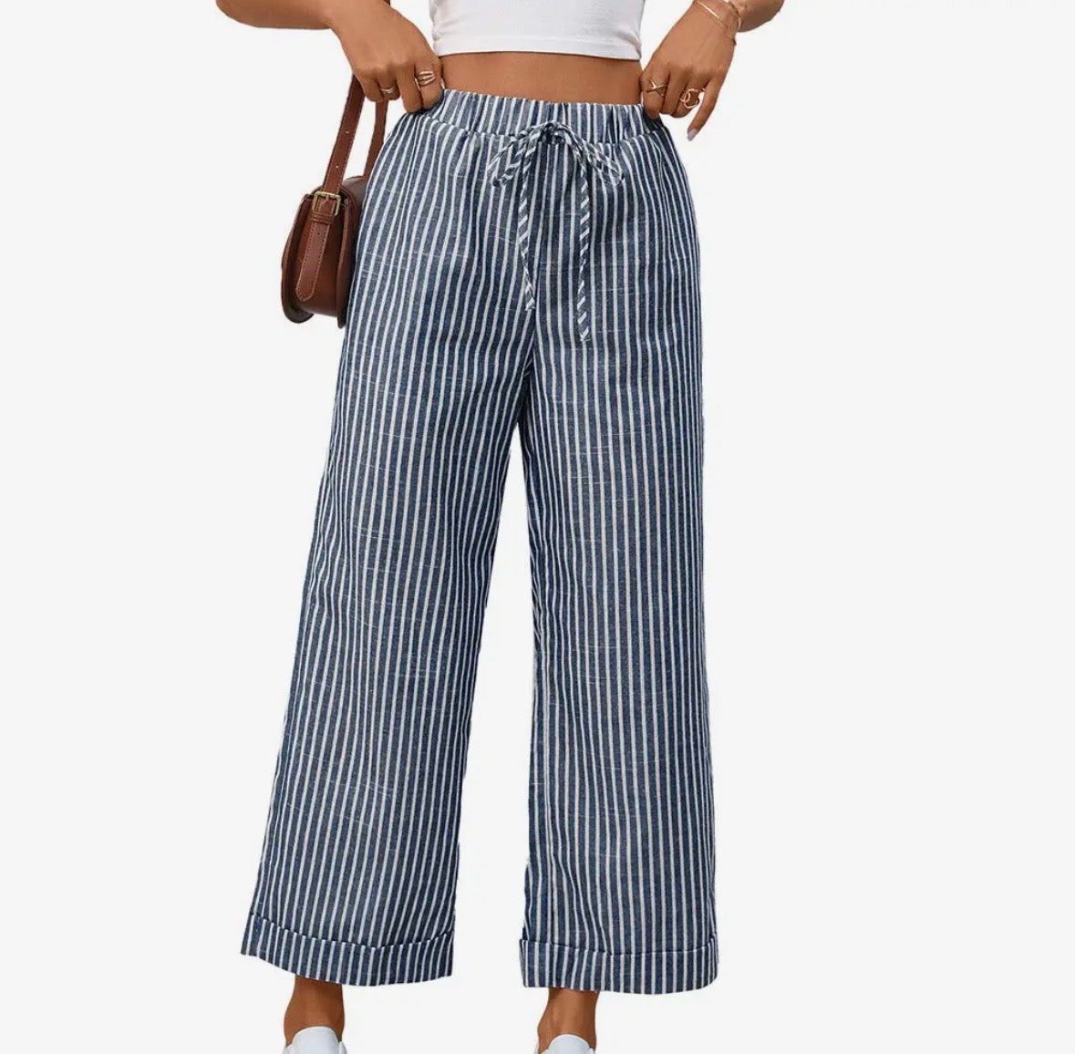 Riviera Stripe Wide Leg Pants
