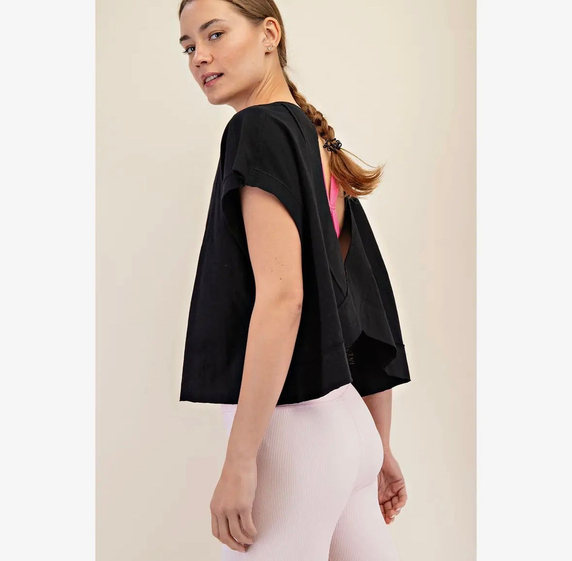 Open Back Relaxed Active Top