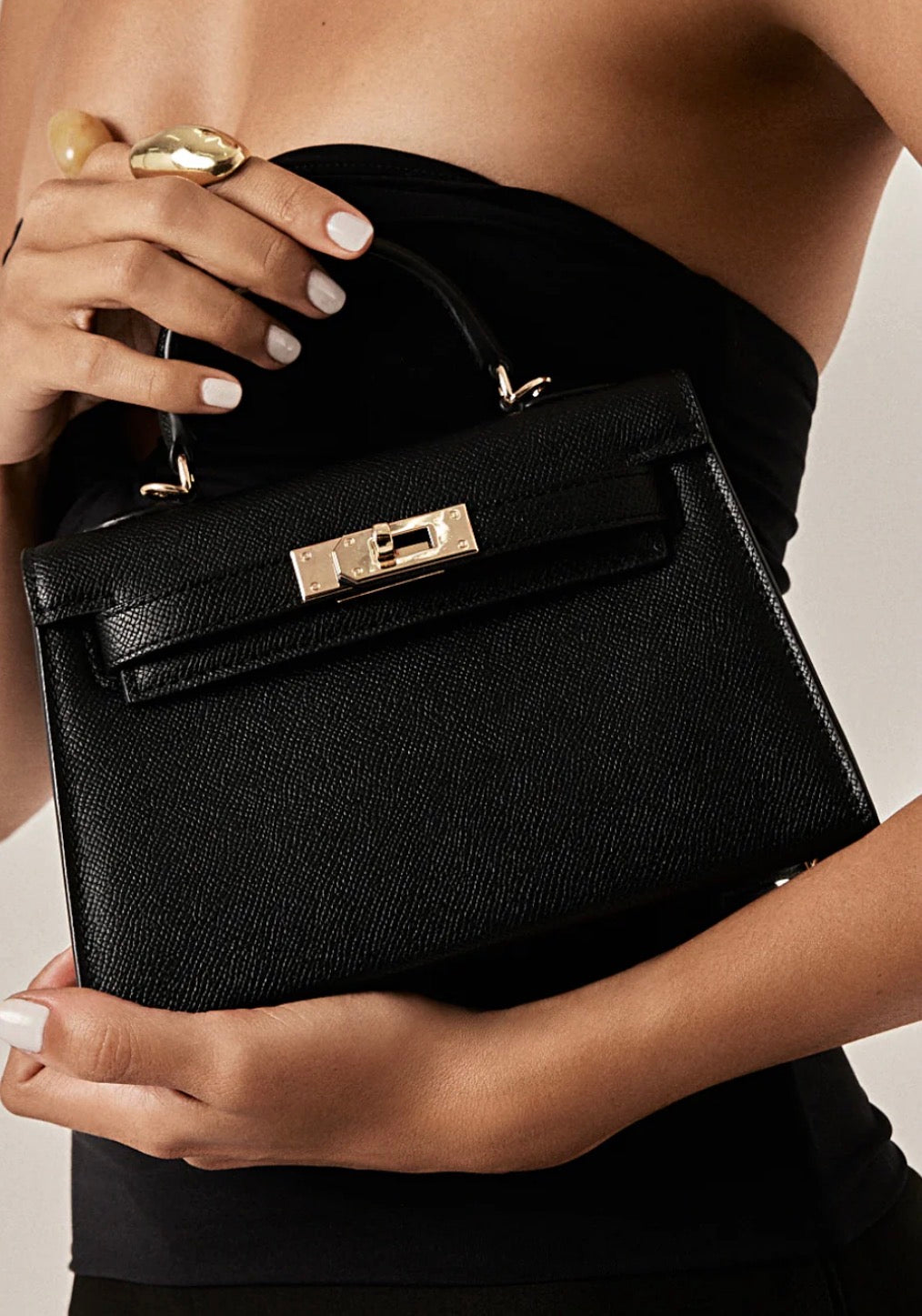Hariette Structured Top Handle Bag