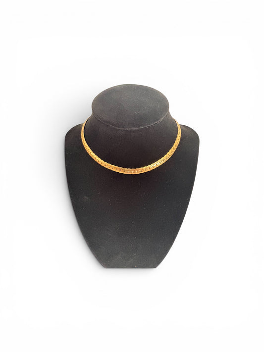 Gold Flat Chain Necklace