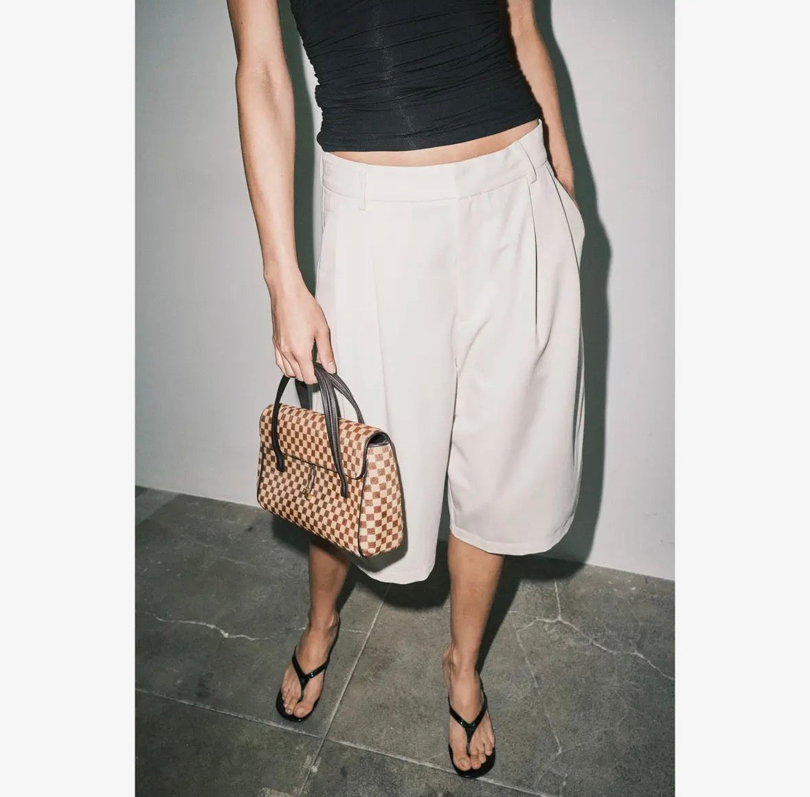 Sable Pleated Wide Leg Shorts