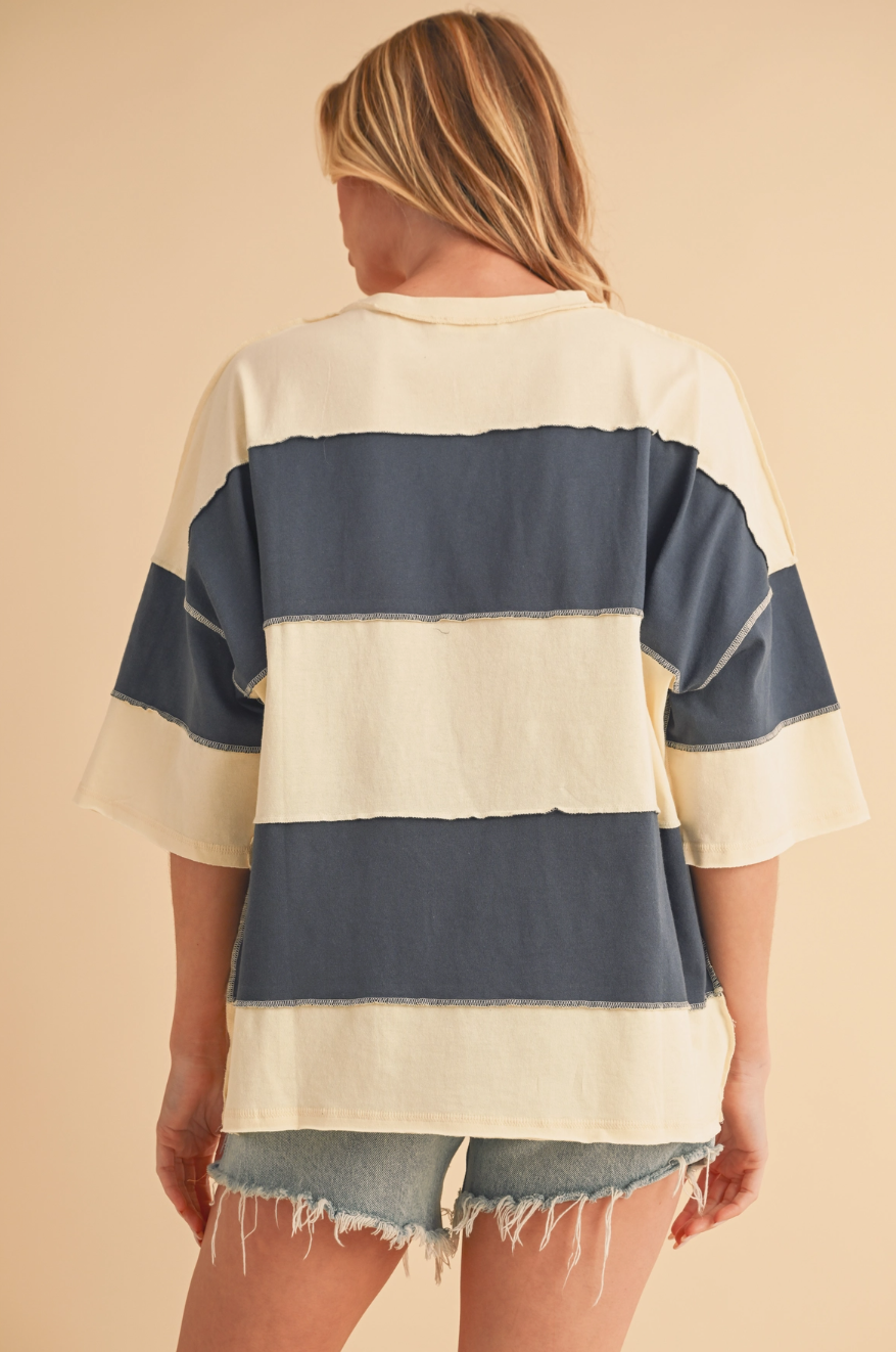 Coastal Stripe Oversized Tee