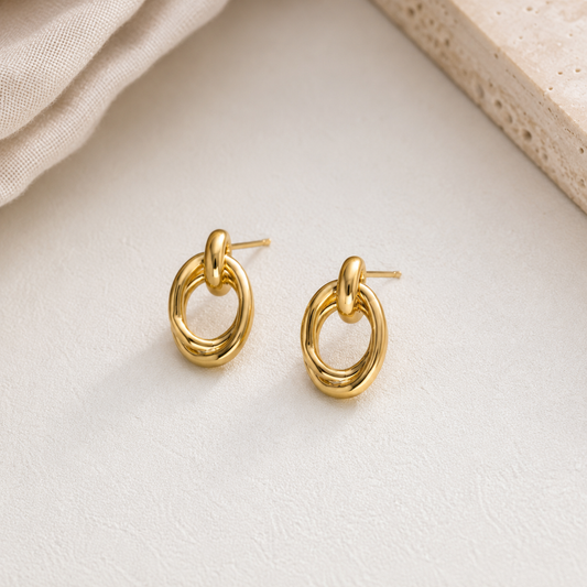 Open Wrap Stud Earrings